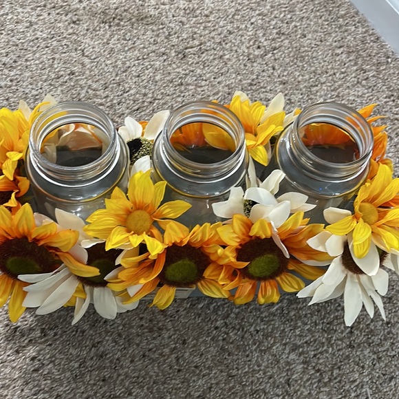 Gardeners Eden Sunflower Planter-like Box w/ 3 Jars - Picture 2 of 4